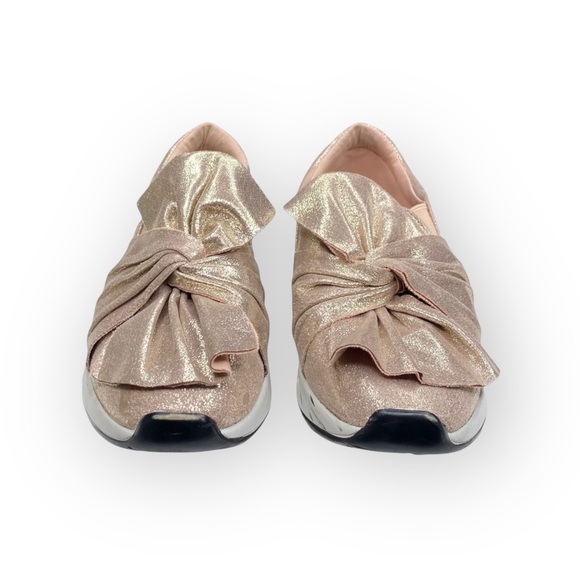 Vices Verso 𖧷 Bow Front Fashion Sneakers Running Shoe 𖧷 Rose Gold 𖧷 38 7.5 8 - Picture 8 of 16